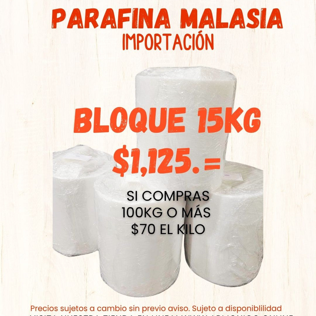 Parafina Malasia Bloque 15kg