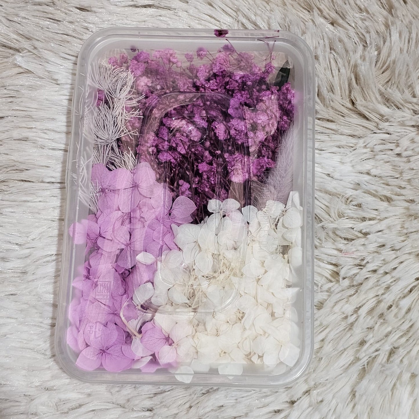 Flor deshidratada caja