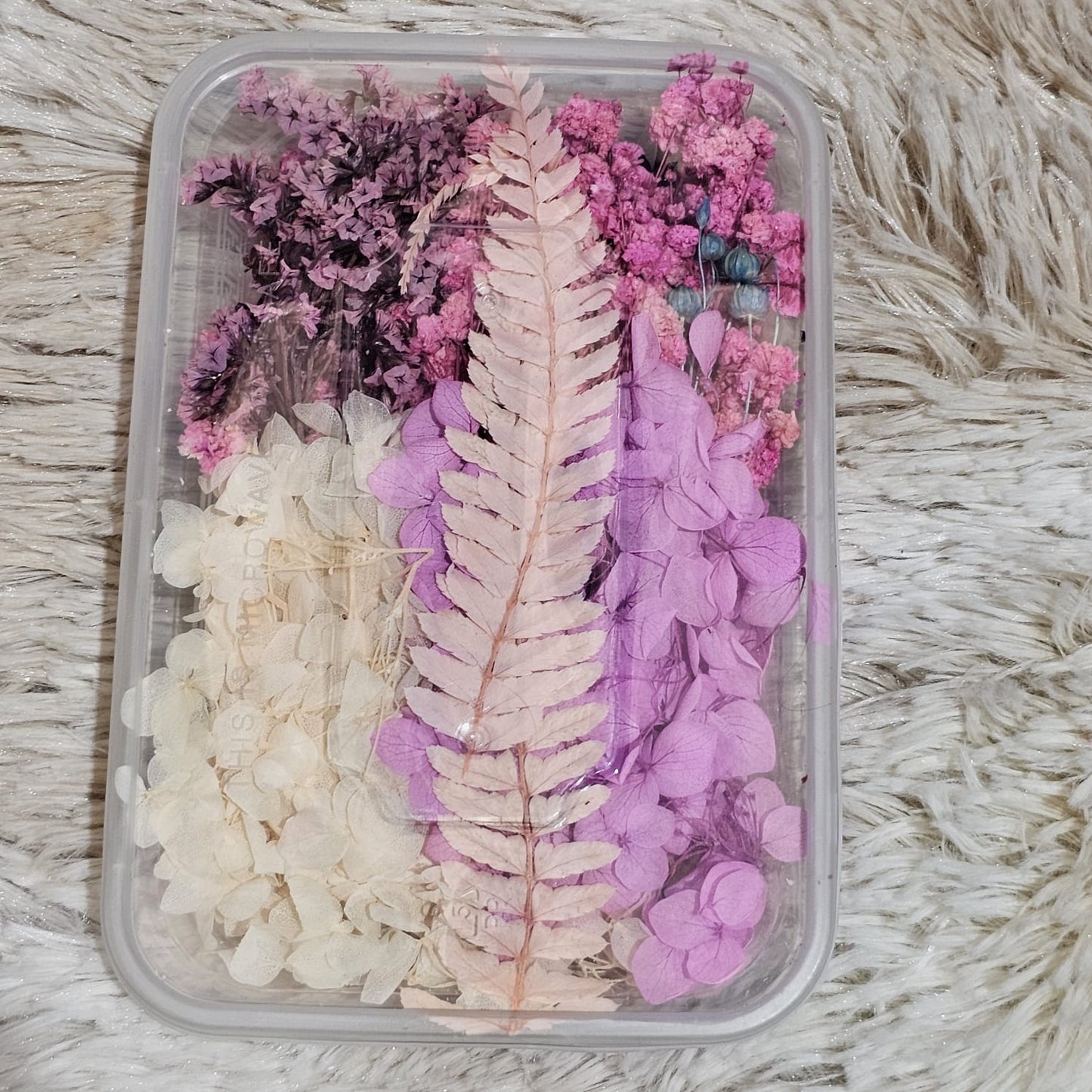 Flor deshidratada caja