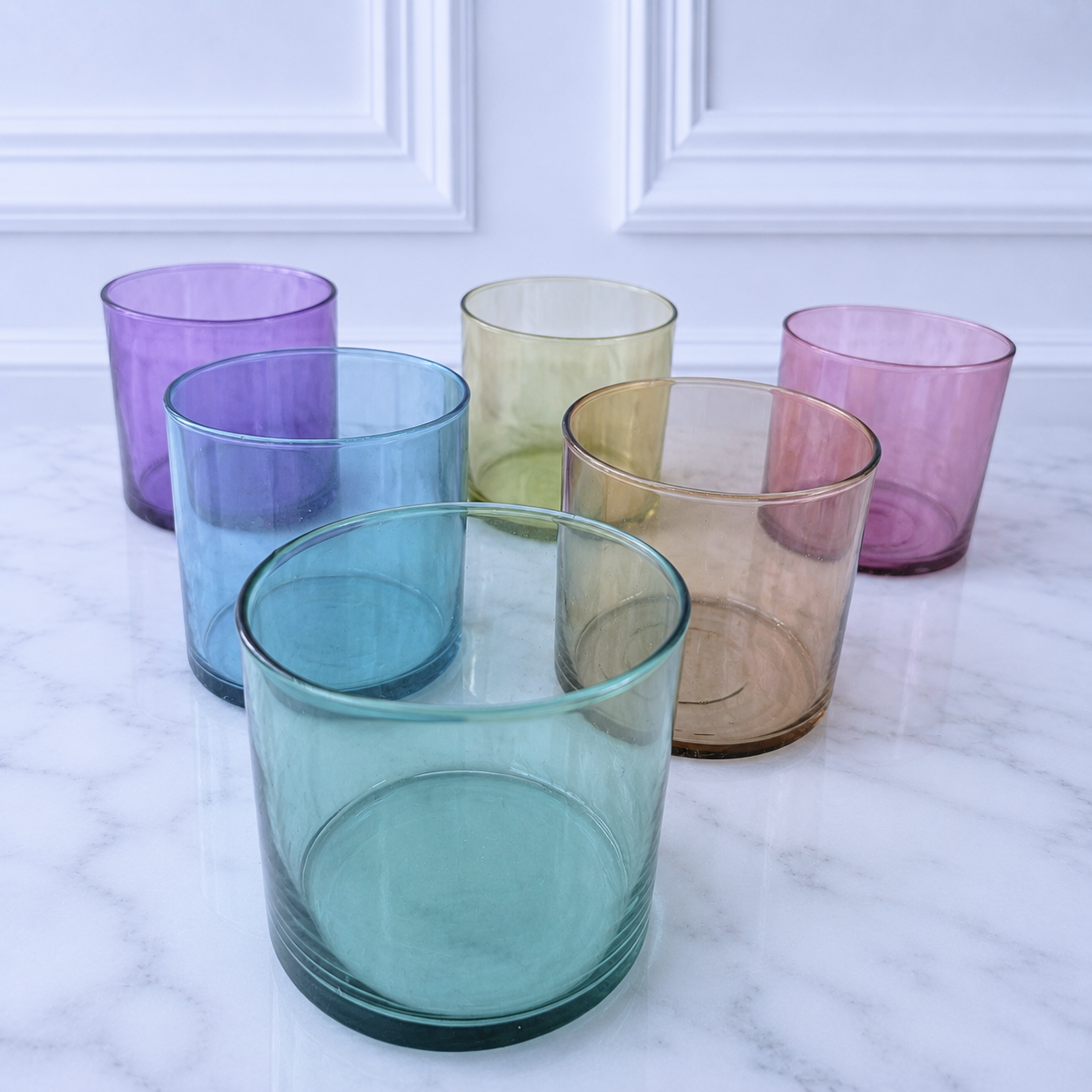 Envase de vidrio de colores