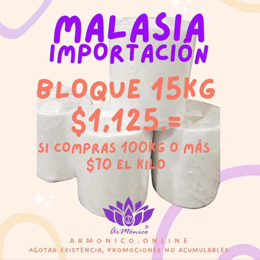 Parafina Malasia Bloque 15kg
